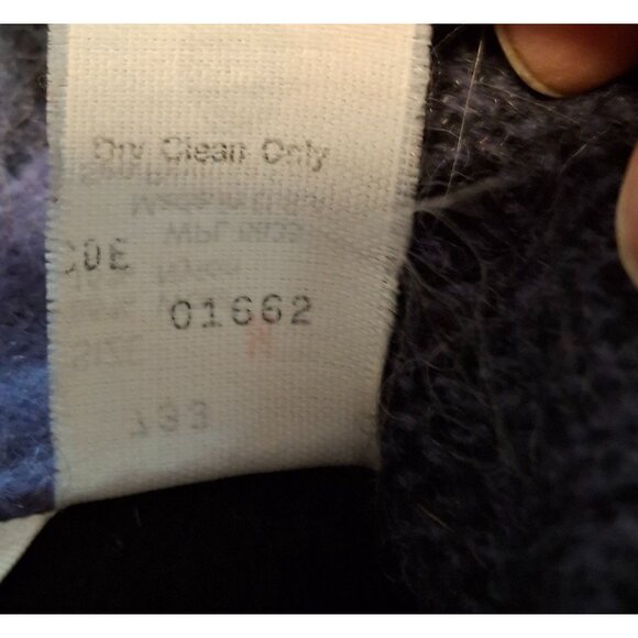 Woolrich Womens Plaid Wool Blend Vest W/ Shawl Collar Black & Purple Size M Cozy - Picture 9 of 9